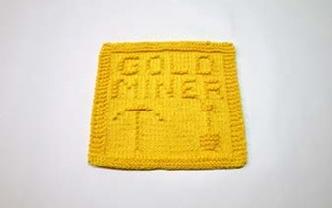 gold miner dishcloth pattern